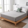 thumbnail image 1 of Unique Bargains Fitted Sheet Cotton Bed Sheets Cooling for Sleep 59"x78.7" Pencil Grey, 1 of 5