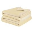 thumbnail image 1 of Unique Bargains Flannel Fleece Blanket Soft Wide Hemmed Full Beige, 1 of 8
