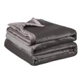 thumbnail image 1 of Unique Bargains Flannel Fleece Blanket Soft Wide Hemmed Twin Gray, 1 of 8