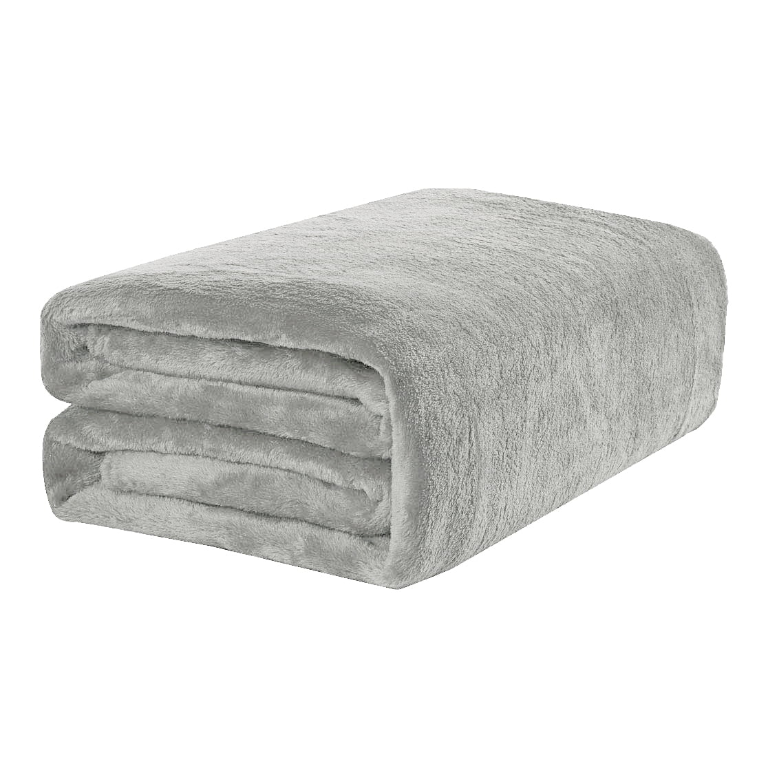 Unique Bargains Flannel Fleece Plush Throw Bed Soft Blanket Gray 59" x 79"