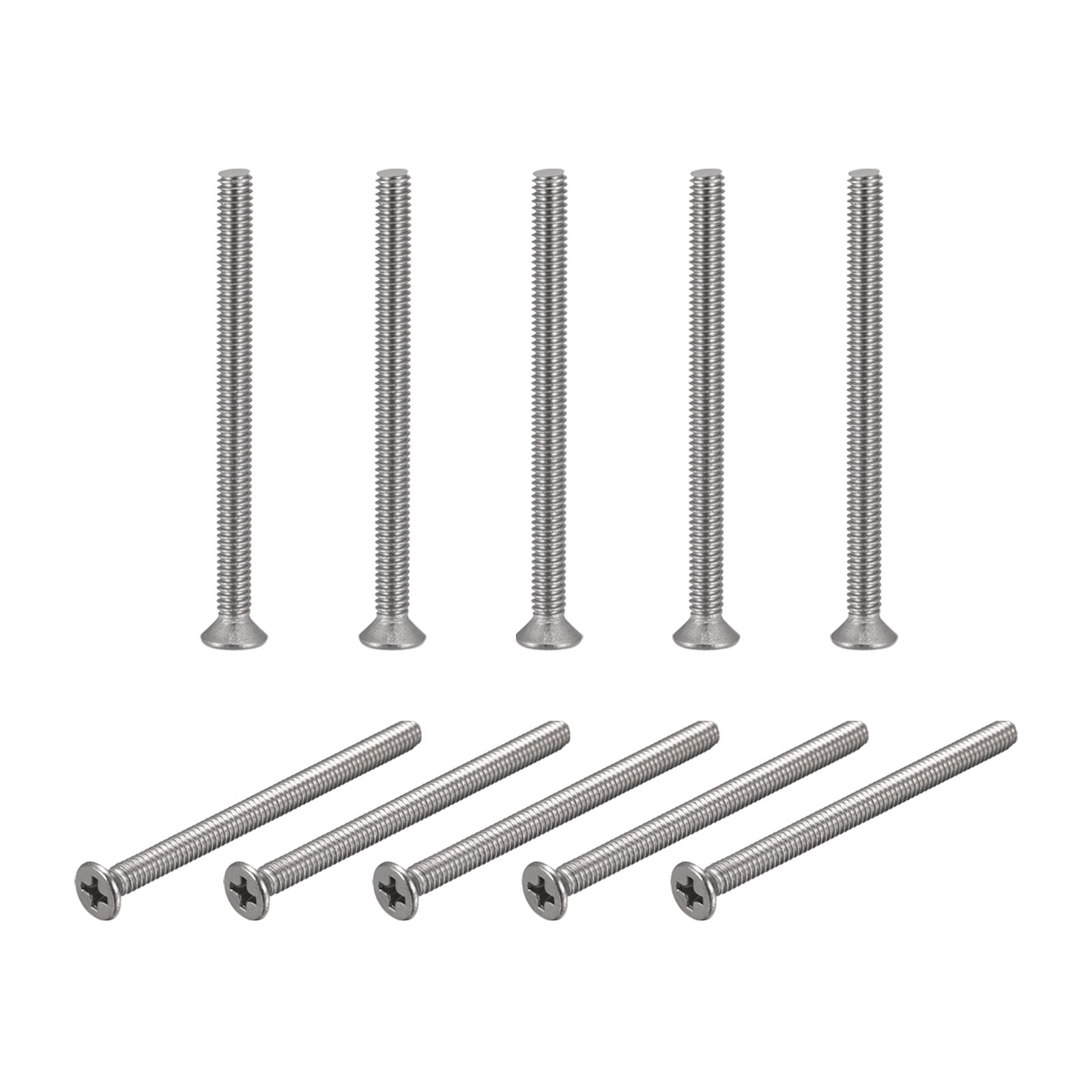 Unique Bargains Flat Head Machine Screw Phillips 304 Stainless Steel Bolts 8#-32x2-1/4"