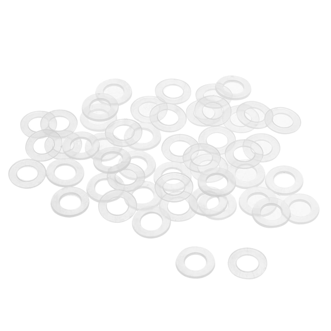 Unique Bargains Flat Nylon Washers for Screws Bolts M6 Screw Bolt 11mm OD 0.8mm Thick