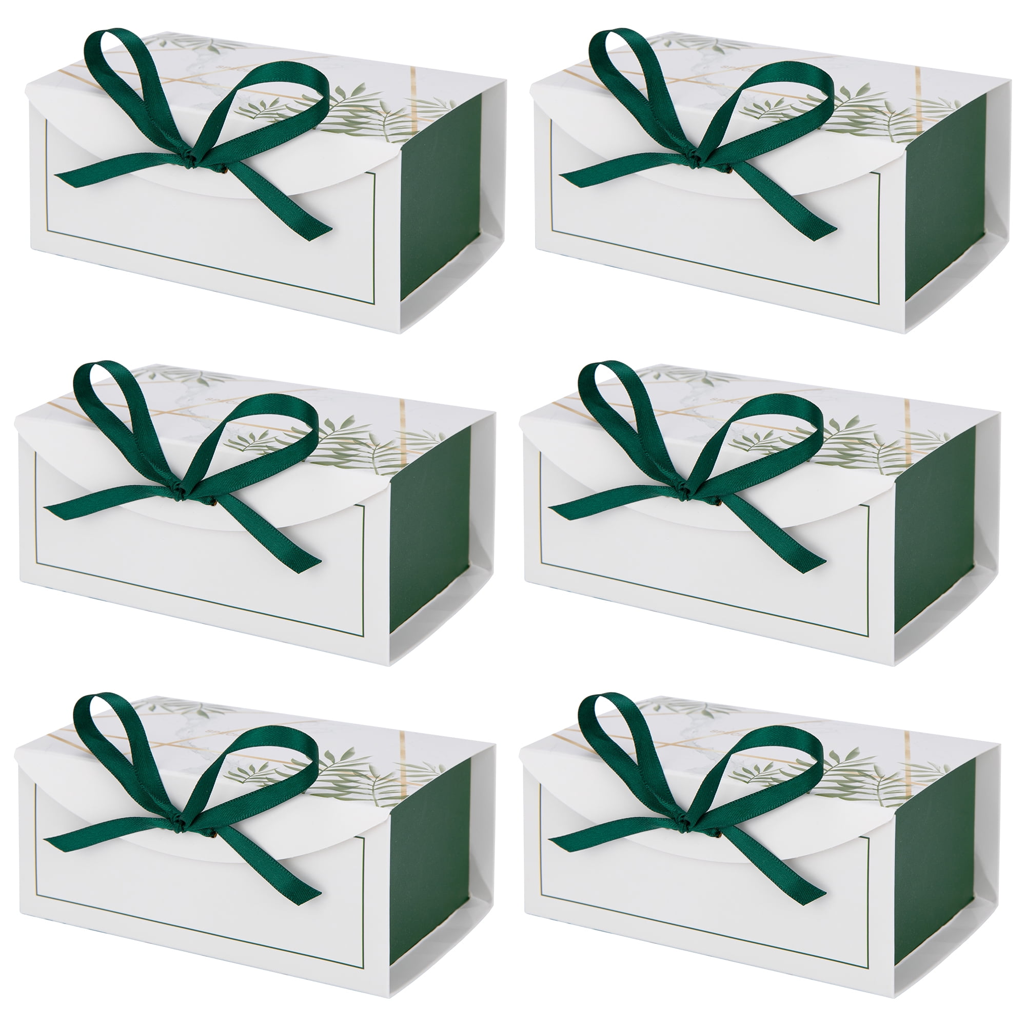 Unique Bargains Flat Packed Easy to Assemble Paper Treat Boxes 4.3"x 2.4"x 1.8" Green