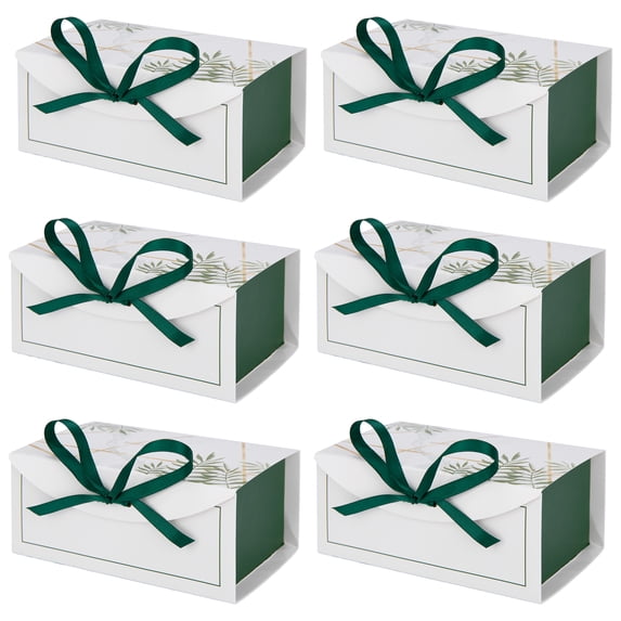 Unique Bargains Flat Packed Easy to Assemble Paper Treat Boxes 4.7"x 3.1"x 2.2" Green