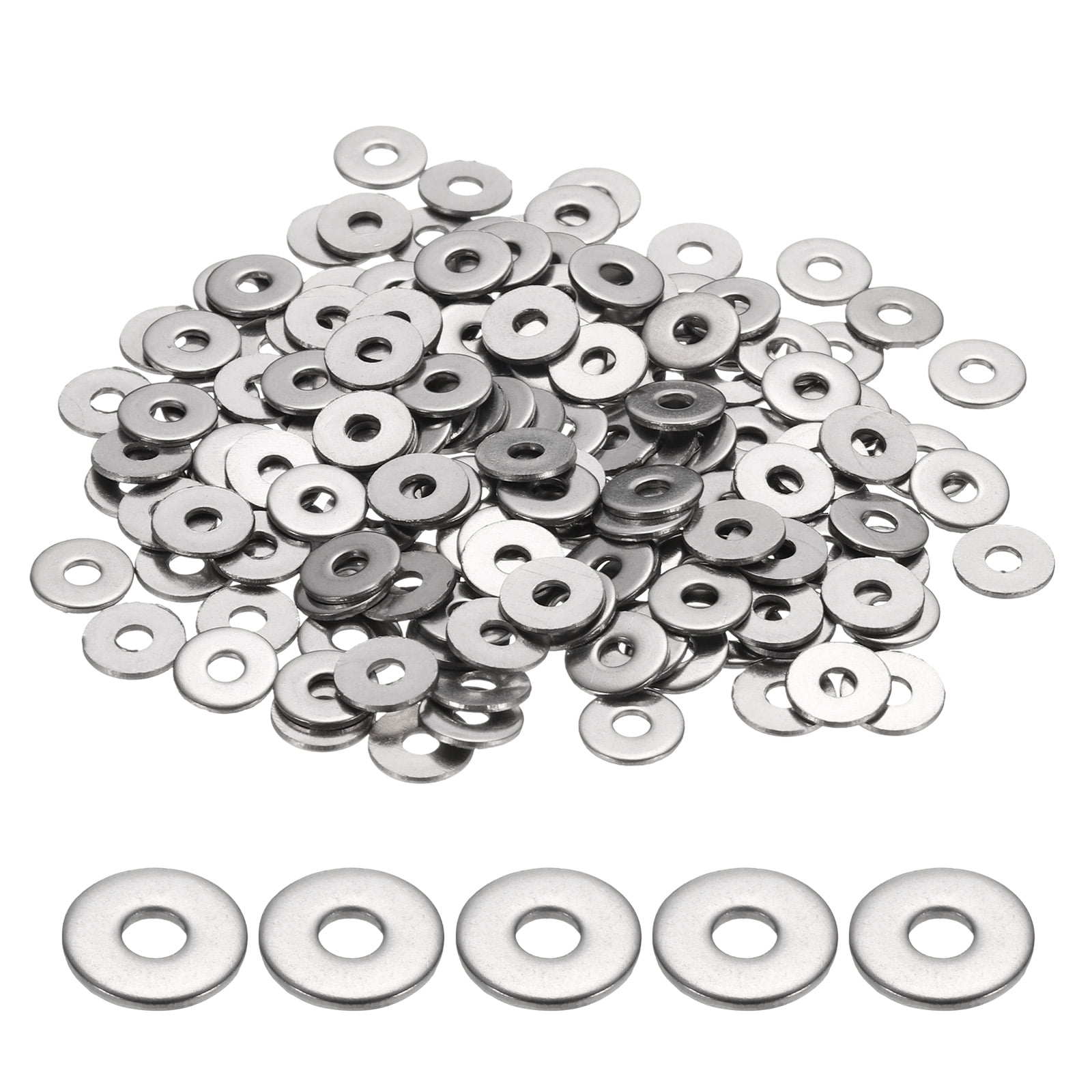 Unique Bargains Flat Washer for Screw Washers Bolts 3MM ID x 10MM OD x 1MM Thick