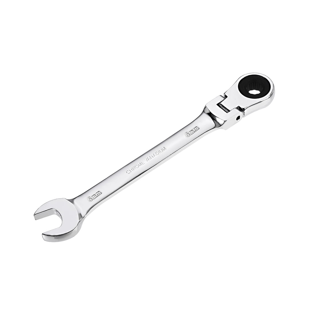 Unique Bargains Flex-Head Ratcheting Wrench Metric 72 Teeth 12 Point Design 6mm