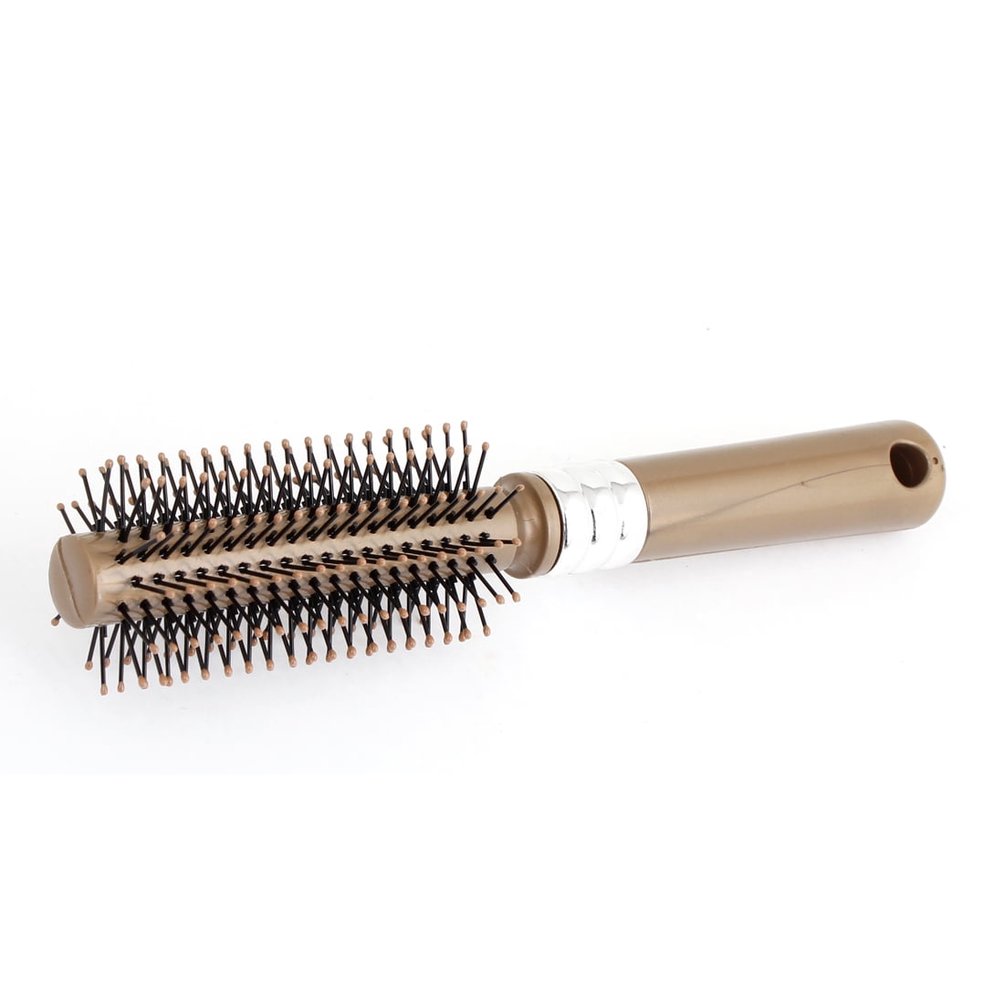 Roller brush curling outlet iron