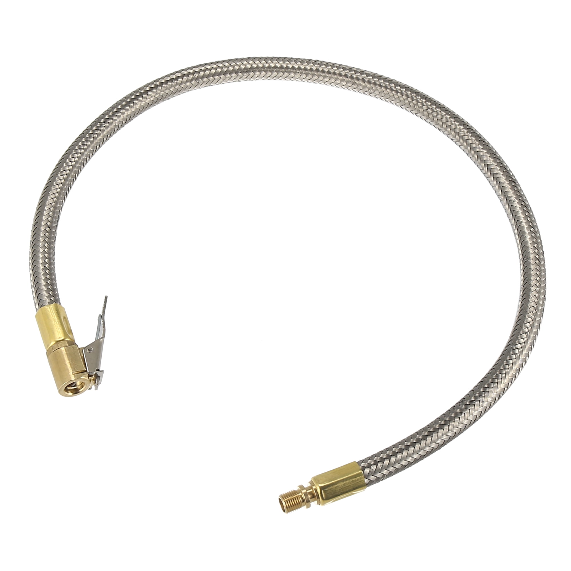 Unique Bargains Flexible Stainless Tire Valve Air Chuck Inflator Adapter 19.69"