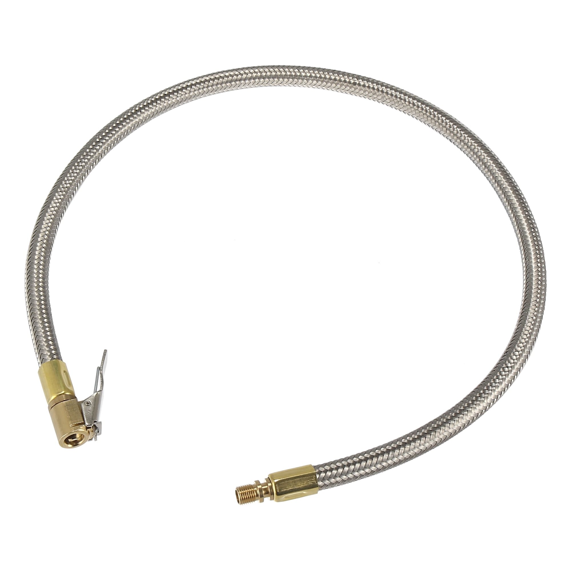 Unique Bargains Flexible Stainless Tire Valve Air Chuck Inflator Adapter 23.62"