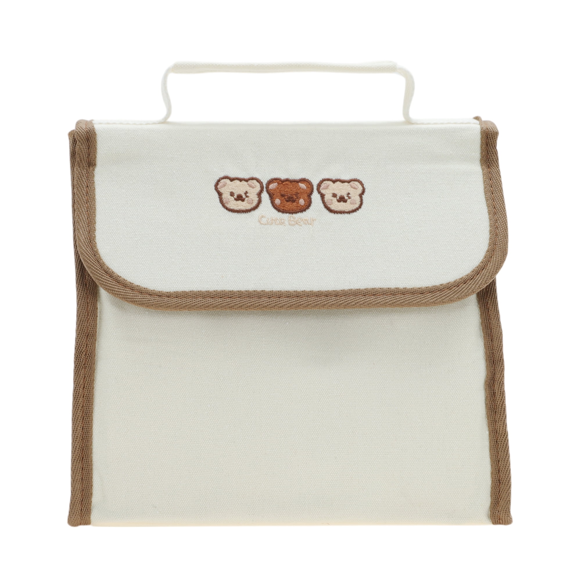 Unique Bargains Flip Cover Lunch Bag 1 Pc Beige, Brown