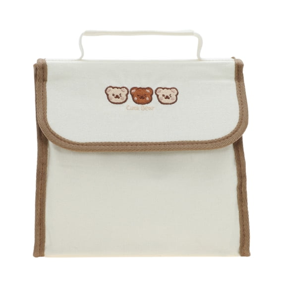 Unique Bargains Flip Cover Lunch Bag 1 Pc Beige, Brown