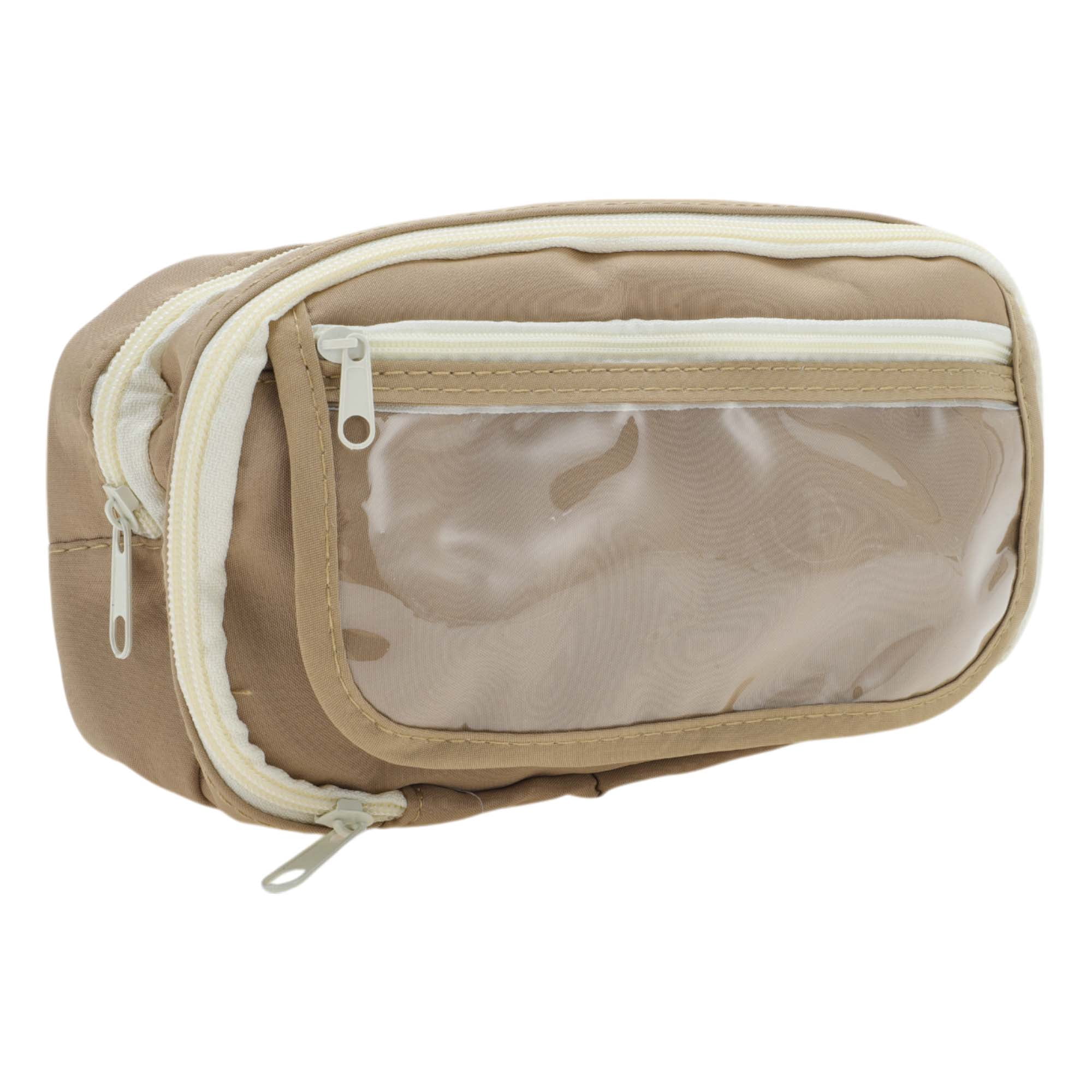 Unique Bargains Pencil Case Flip Cover Pen Pouch Stationery Bag for Organizer Coffee Color