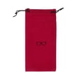 thumbnail image 1 of Unique Bargains Flocking Cloth Portable Drawstring Eyeglass Pouch 7.09"x3.54" Red, 1 of 5