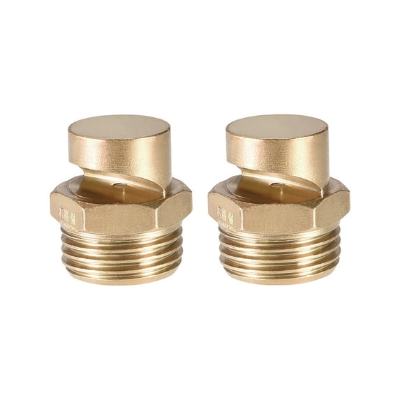 Unique Bargains Floodjet Tip - 1/2 BSPT Brass 170 Degree Wide Angle Flat Fan Nozzle - 2 Pcs