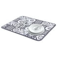 thumbnail image 1 of Unique Bargains Floral Design Dish Drying Mat for Dishes and Cups Grey 15.7*11.8 inch, 1 of 6