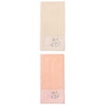 thumbnail image 1 of Unique Bargains Floral Embroidered Hand Towels Soft Absorbent Set Pink/Brown 29" x 13", 1 of 8