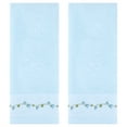 thumbnail image 1 of Unique Bargains Floral Embroidered Soft Absorbent Hand Towels Blue 2-Piece, 1 of 4