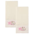 thumbnail image 1 of Unique Bargains Floral Embroidered Soft Absorbent Set Hand Towels Milky White 2pk, 1 of 7