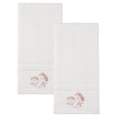 thumbnail image 1 of Unique Bargains Floral Embroidered Soft Hand Towel Set White 2pk, 1 of 8
