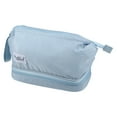 thumbnail image 1 of Unique Bargains Floral Makeup Bag Zipper Flower Cosmetic Pouch Blue, 1 of 7