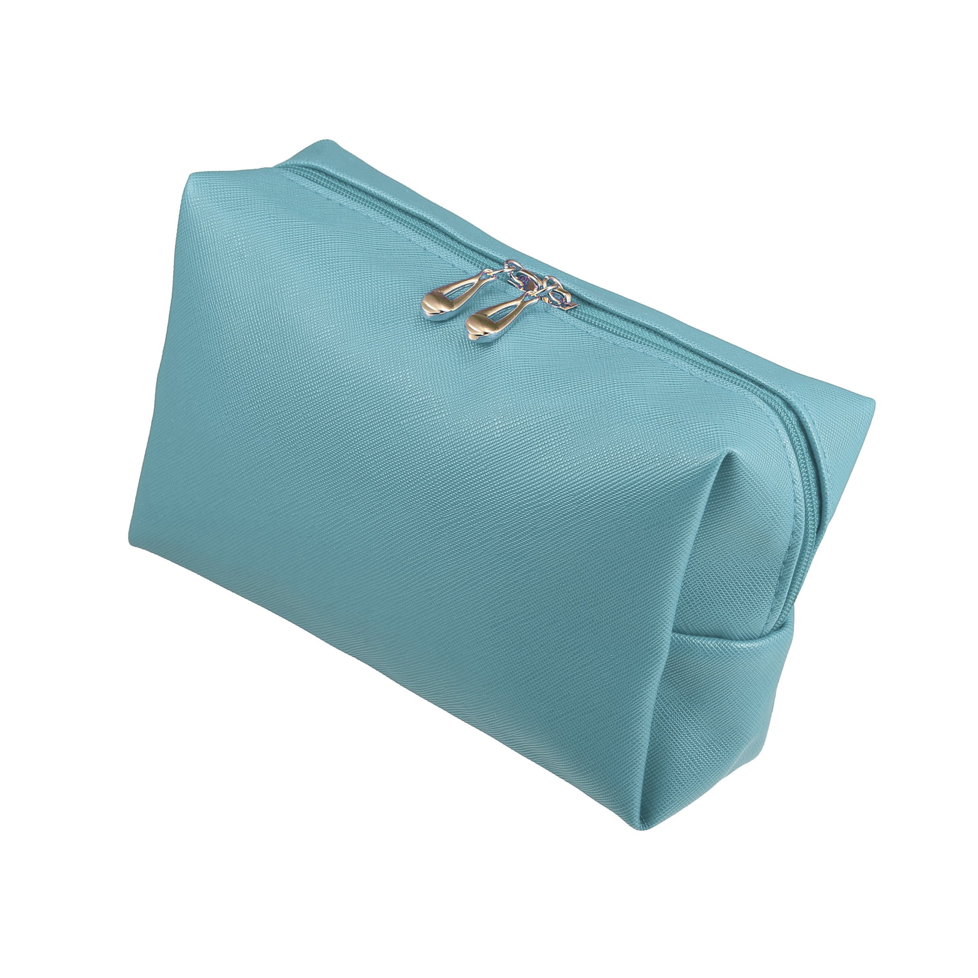 Unique Bargains Floral Makeup Bag Zipper Flower Cosmetic Pouch Blue