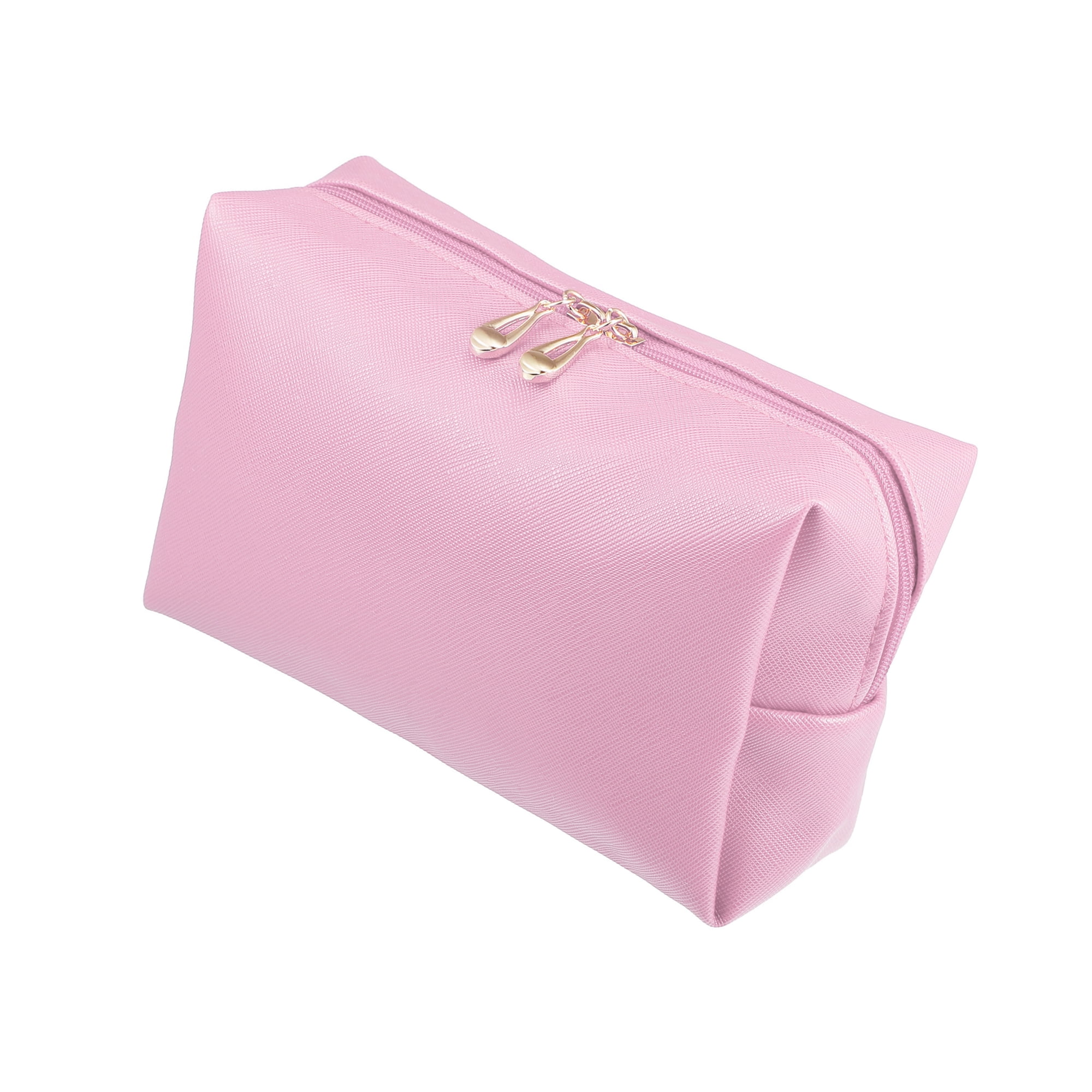 Unique Bargains Floral Makeup Bag Zipper Flower Cosmetic Pouch Pink