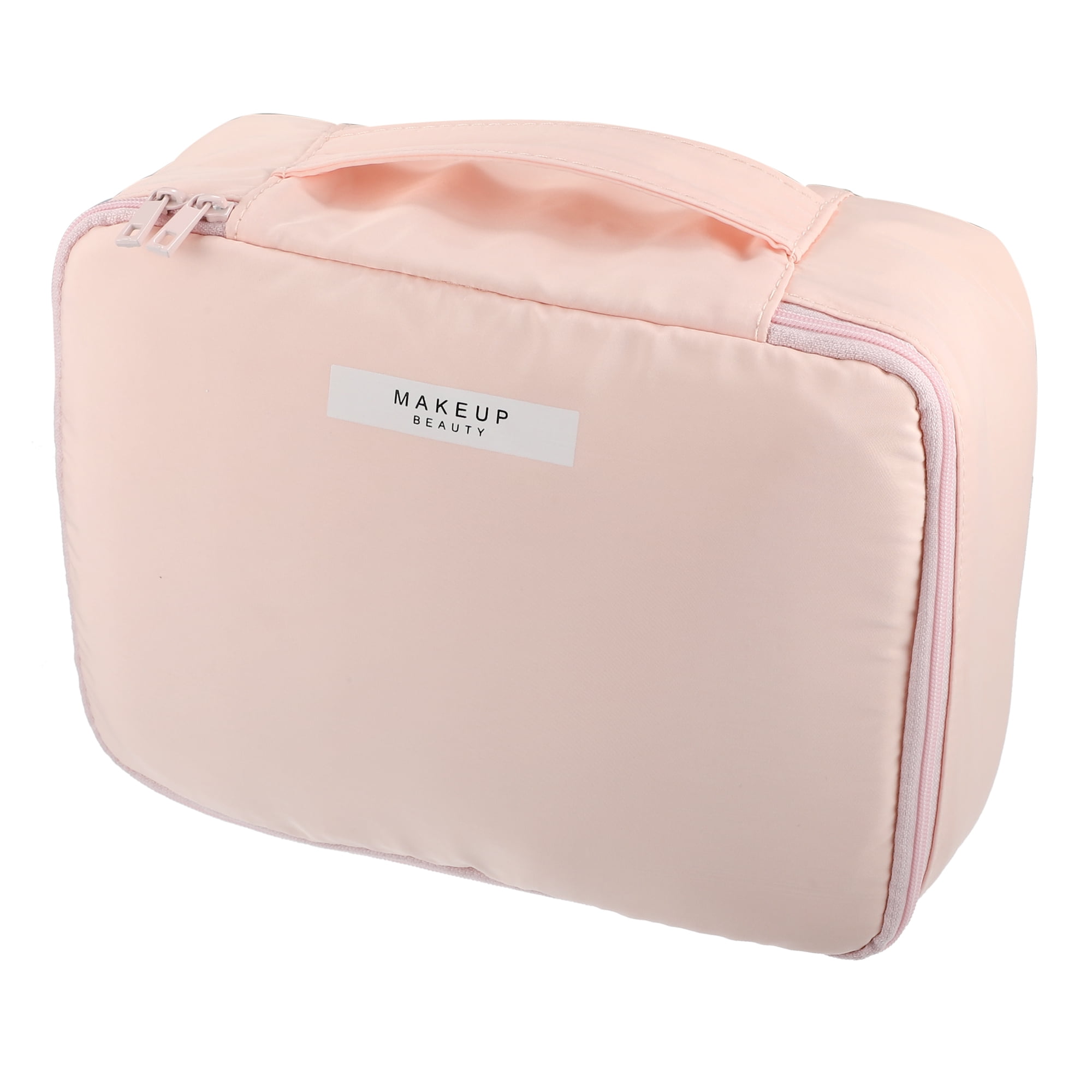 Unique Bargains Floral Makeup Bag Zipper Flower Cosmetic Pouch Pink