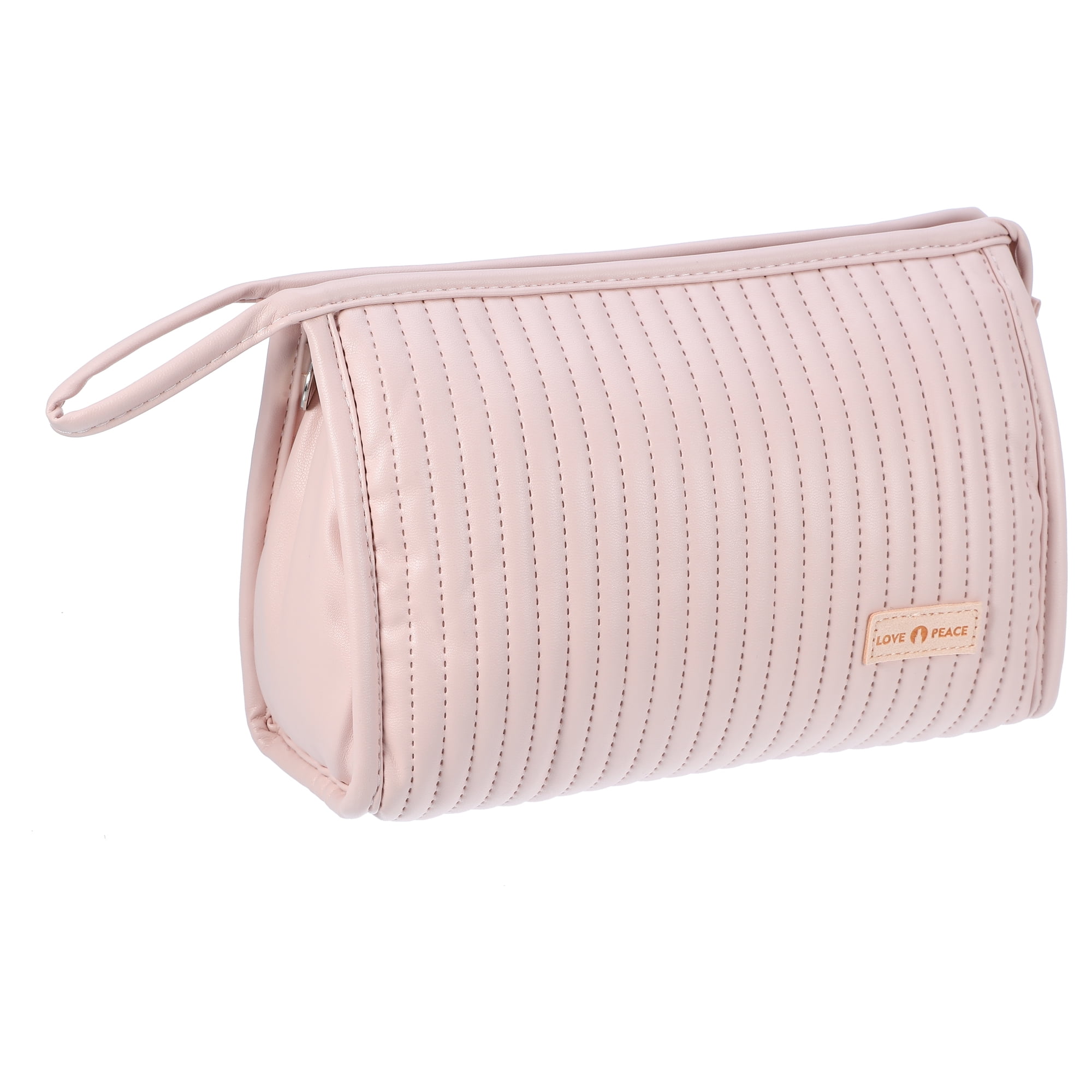 Unique Bargains Floral Makeup Bag Zipper Flower Cosmetic Pouch Pink