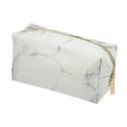 thumbnail image 1 of Unique Bargains Floral Makeup Bag Zipper Flower Cosmetic Pouch White, Gray, 1 of 7