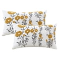 thumbnail image 1 of Unique Bargains Floral Throw Pillow Covers Pack of 2 Flower Pattern 2 12" x 20", 1 of 6