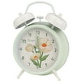 thumbnail image 1 of Unique Bargains Floral Vintage Metal Alarm Clock White 4.6"L x 2.2"W x 6.6"H, 1 of 5
