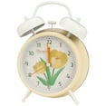 thumbnail image 1 of Unique Bargains Floral Vintage Metal Alarm Clock Yellow 4.6"L x 2.2"W x 6.6"H, 1 of 5