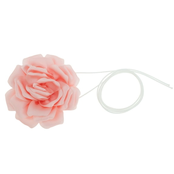 Unique Bargains Flower Adjustable Choker Necklace for Women Pink