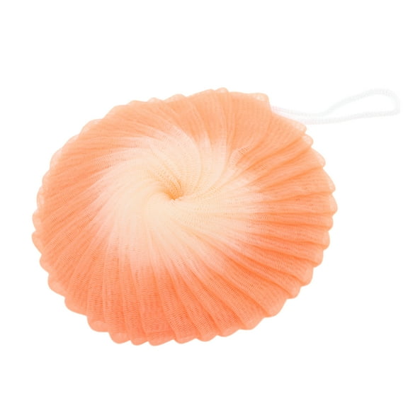 Unique Bargains Flower Bath Shower Loofah Sponge 1 Pc Orange