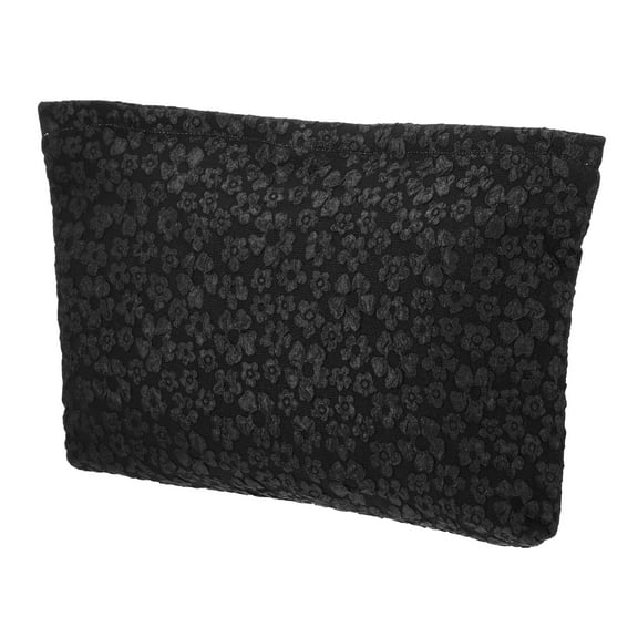 Unique Bargains Flower Cosmetic Bags Zipper Large Capacity Makeup Pouch Lipsticks Black