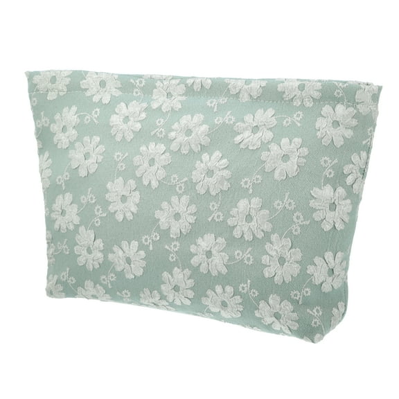 Unique Bargains Flower Cosmetic Bags Zipper Large Capacity Makeup Pouch Lipsticks Green