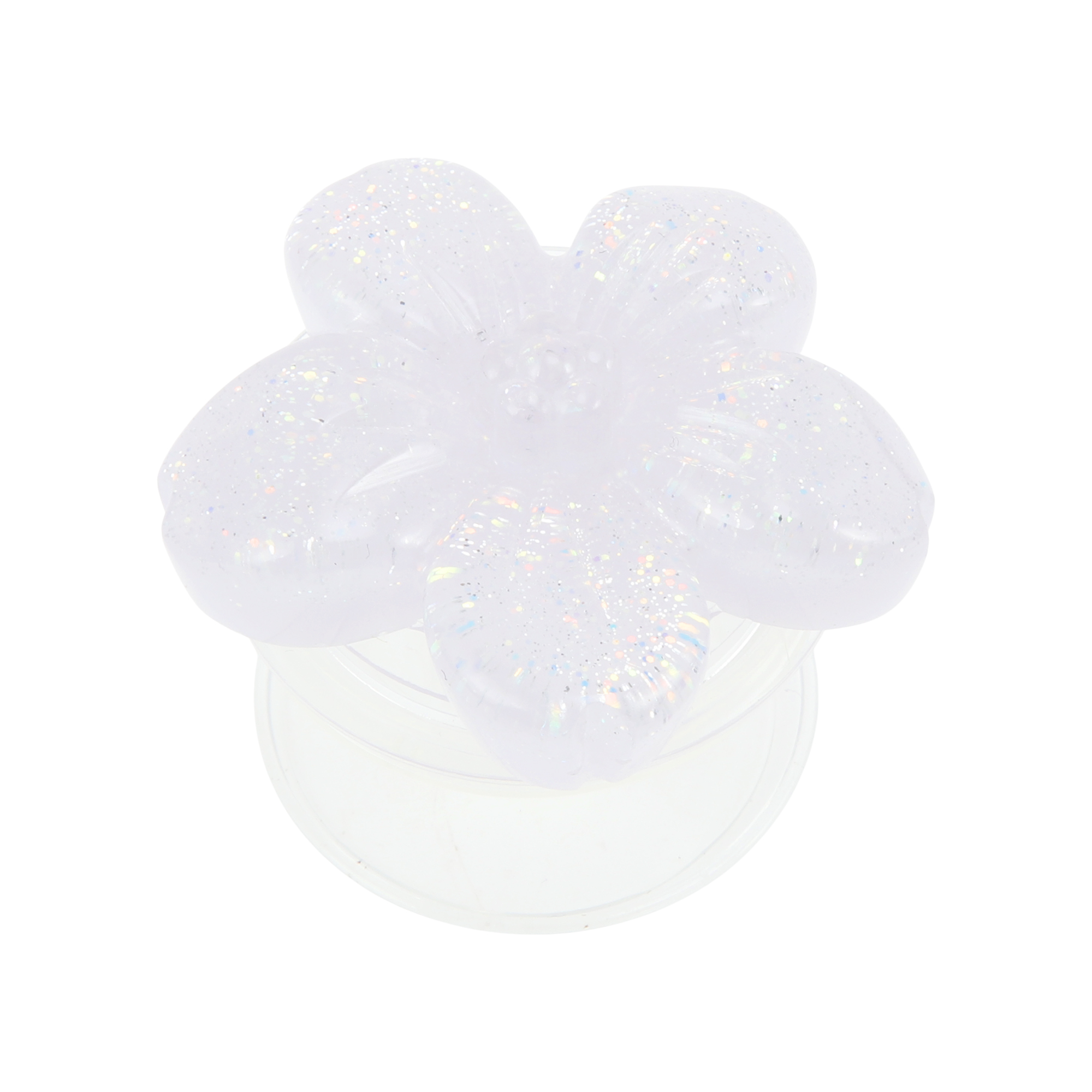 Unique Bargains Flower Morandi Glitter Phone Grip 1 Pc Purple