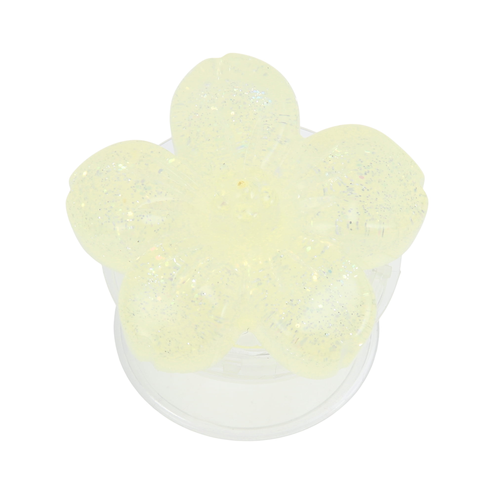 Unique Bargains Flower Morandi Glitter Phone Grip 1 Pc Yellow