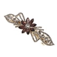thumbnail image 1 of Unique Bargains Flower Rhinestone Barrettes Stylish Hair Wine Red, 1 of 5