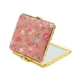 thumbnail image 1 of Unique Bargains Flower Square Pocket Mirror Pink, 1 of 7