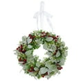 thumbnail image 1 of Unique Bargains Flower Wreaths for Front Door Artificial Wreath with Berries Green White, 1 of 7