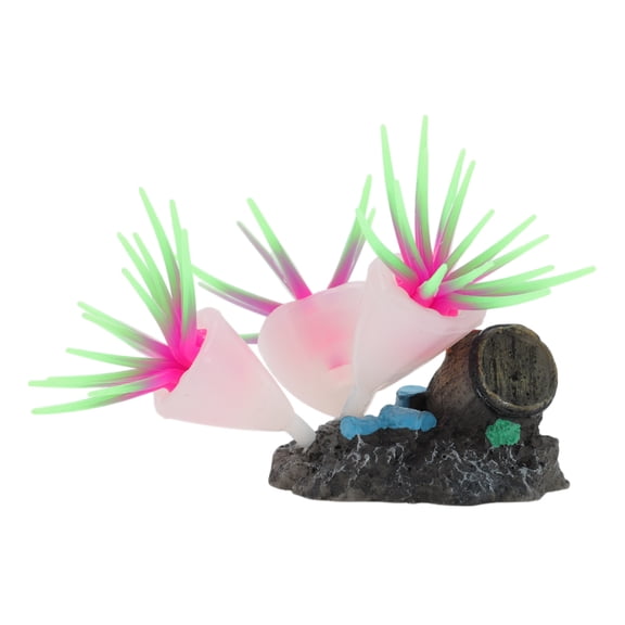 Unique Bargains Fluorescent Aquarium Coral Vibrant Glowing Effect Fish Tank Decorations Artificial Accessories Green