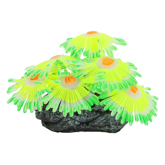 Unique Bargains Fluorescent Aquarium Coral Vibrant Glowing Effect Fish Tank Decorations Artificial Accessories Green