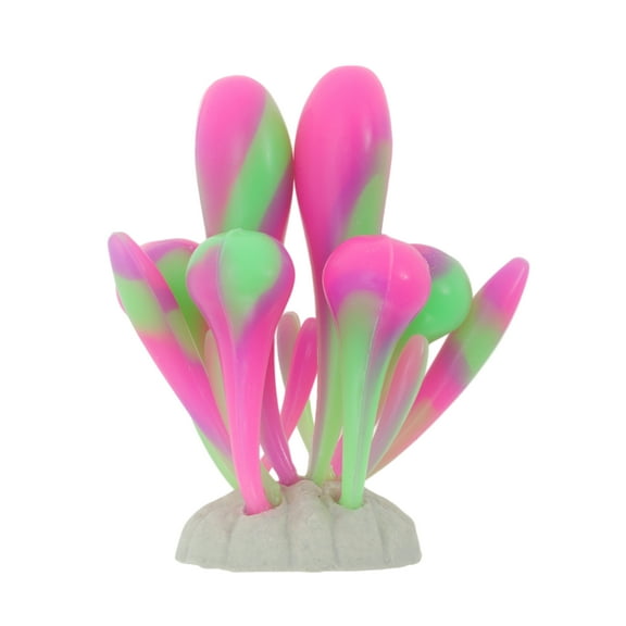 Unique Bargains Fluorescent Aquarium Coral Vibrant Glowing Effect Fish Tank Decorations Artificial Accessories Pink