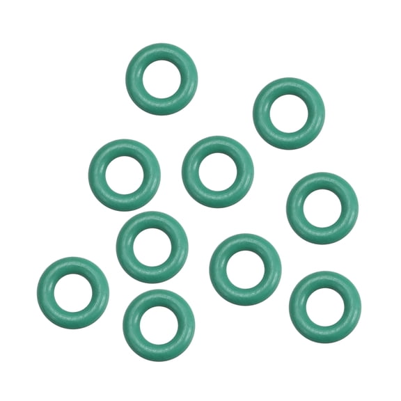 Unique Bargains Fluorine Rubber O Rings 5.5mm OD, 2.5mm Inner Diameter, 1.5mm Width, Seal Gasket Green 10Pcs