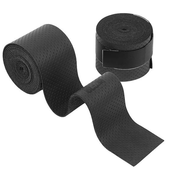 Unique Bargains Foam Nonslip Grip Tape 2 Pcs Tennis Racket Handle Covers Wrap Tapes Black
