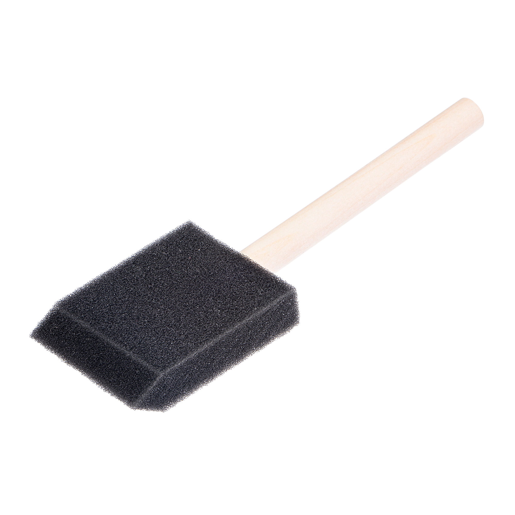 Unique Bargains Foam Paint Brushes with Bevel Edges and Comfortable Wood Handle 2"