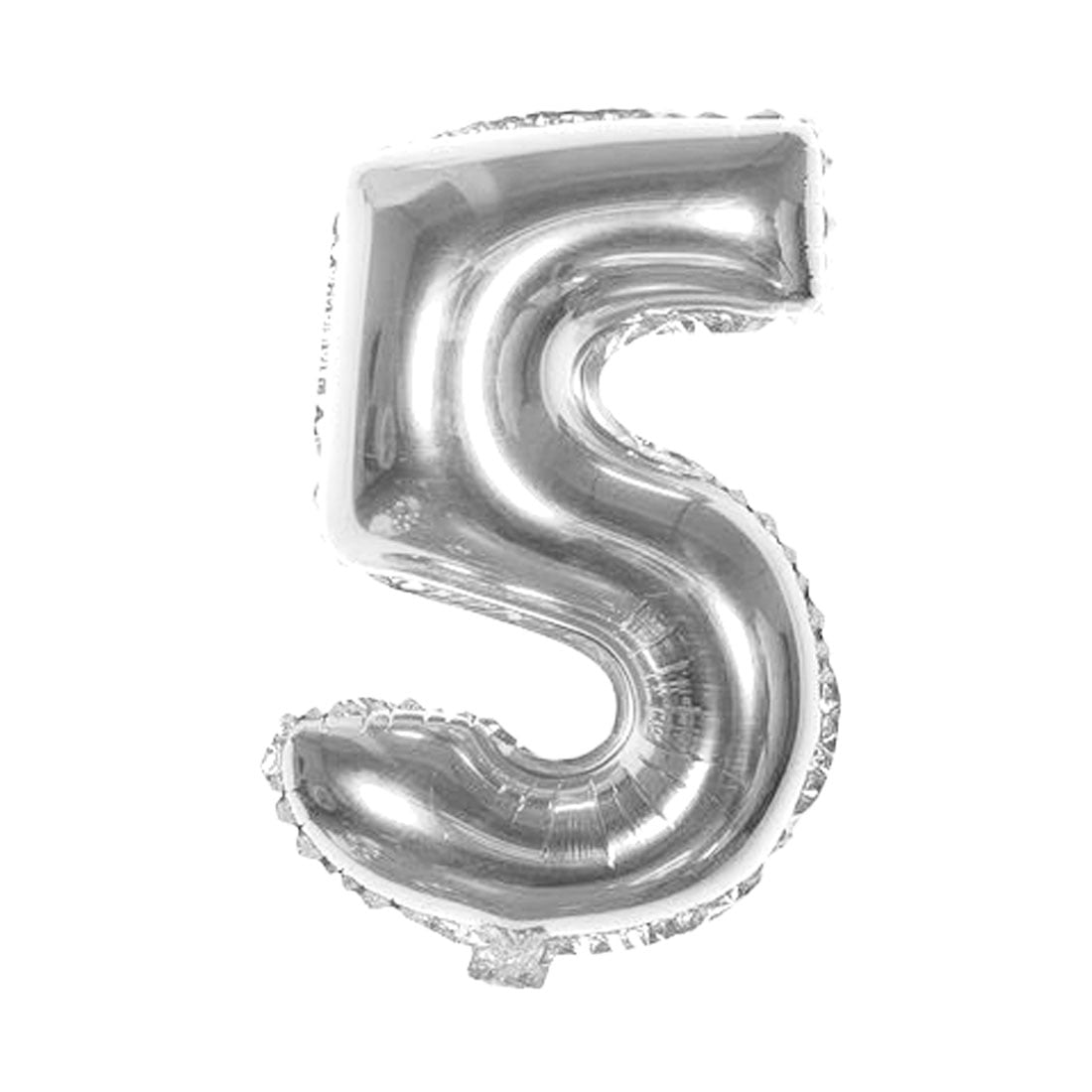 Unique Bargains Foil Number 5 Shape Helium Balloon Birthday Wedding