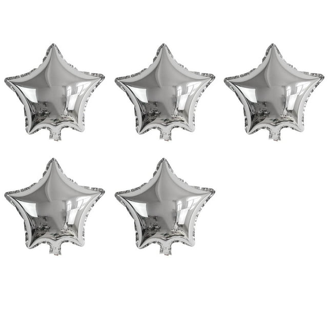 Unique Bargains Foil Star Shape Balloon Birthday Wedding Decor Silver