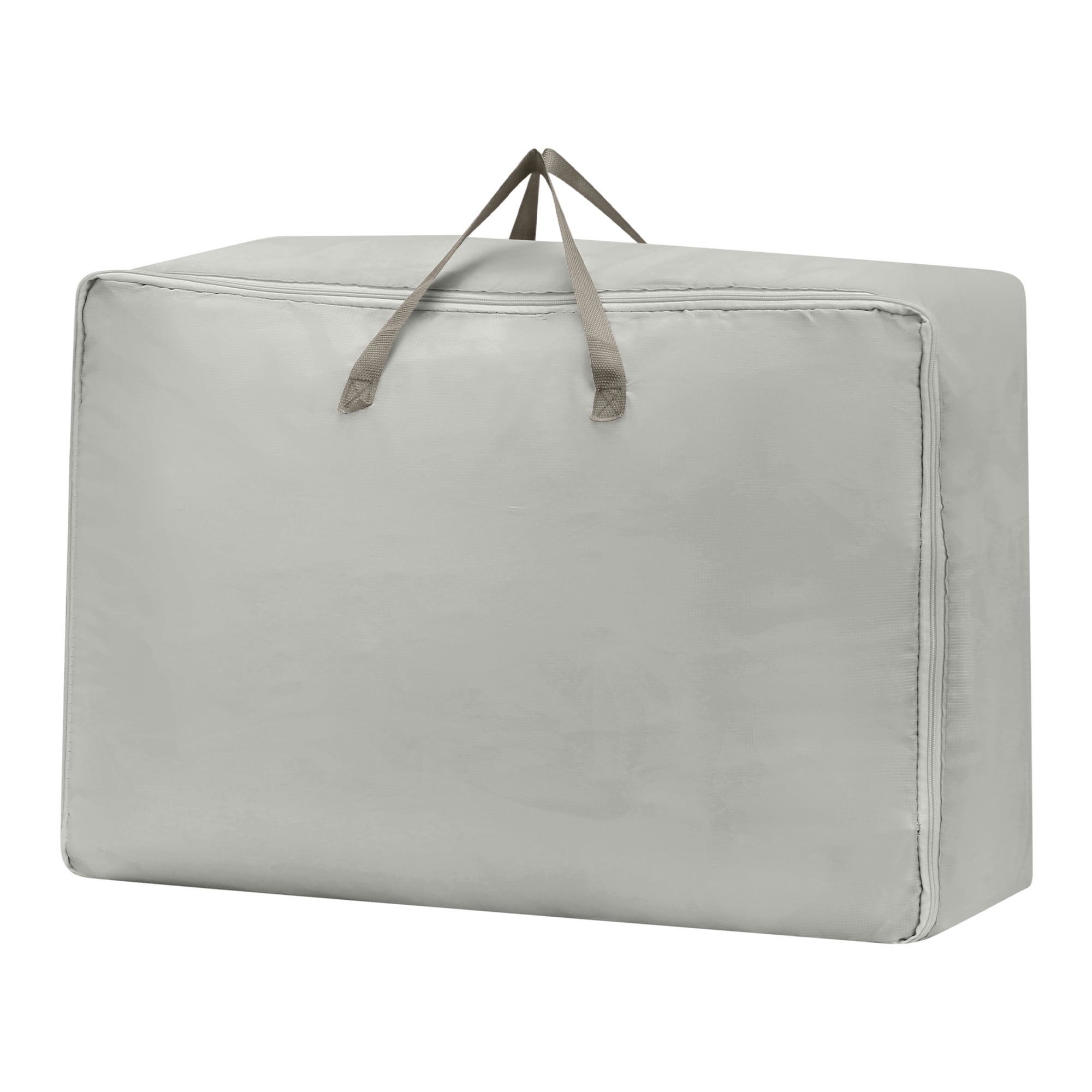 Unique Bargains Foldable Clothes Storage Bags with Handles Grey 27.5in*19.5*12in